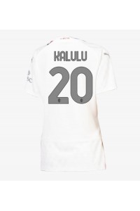 Fotbalové Dres AC Milan Pierre Kalulu #20 Dámské Venkovní Oblečení 2023-24 Krátký Rukáv